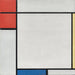 Maalauksen jäljennös Composition avec rouge, jaune et bleu - Piet Mondrian