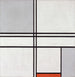 Maalauksen jäljennös Composition n° 1 Gris-Rouge - Piet Mondrian