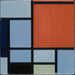 Maalauksen jäljennös Composition n° 1 Gris-Rouge - Piet Mondrian