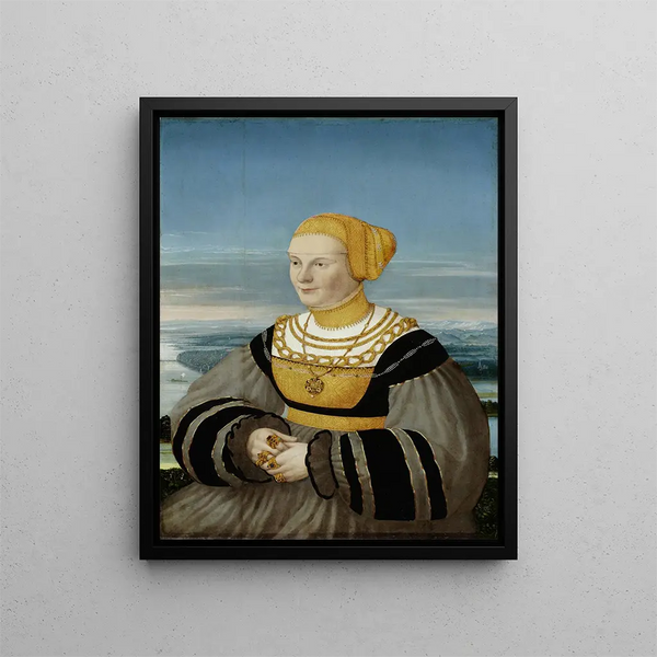 Anna von Holzhausen'n muotokuvasta Ratzeburgissa - Conrad Faber von Kreuznach — kehystetty taideteos seinällä