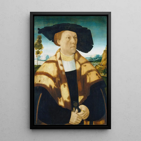 Johann Stralenbergin muotokuva - Conrad Faber von Kreuznach — kehystetty taideteos seinällä