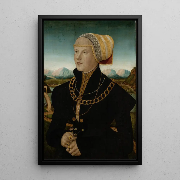 Maalauksen jäljennös Muotokuva Margarete Stralenbergin syntymänimeltä Stalburg - Conrad Faber von Kreuznach