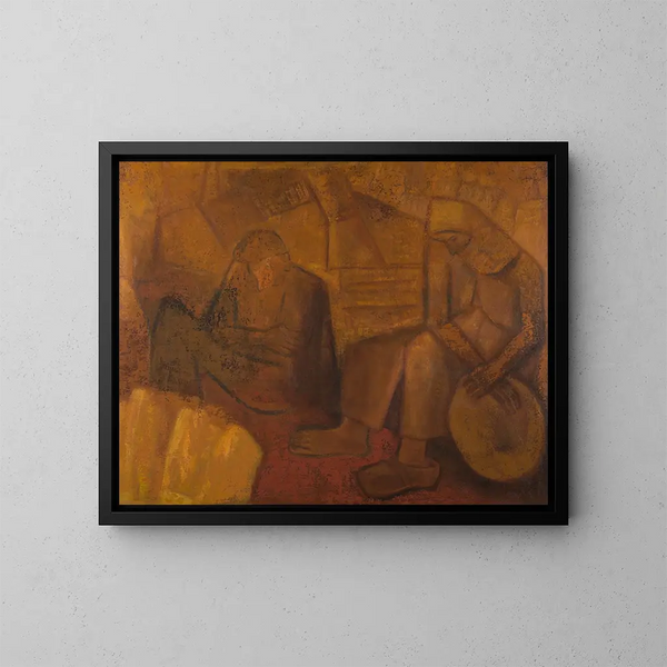 Les cueilleurs de coques - Constant Permeke — kehystetty taideteos seinällä