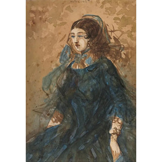 Constantin Guys - Woman in a Blue Dress.webp
