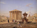 Piazza de la Bocca della Verità avec le soi-disant temple de Vesta à Rome - Constantin Hansen — näkymä teoksesta