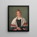 Portrait de Hanne Wanscher née Wegener - Constantin Hansen — kehystetty taideteos seinällä