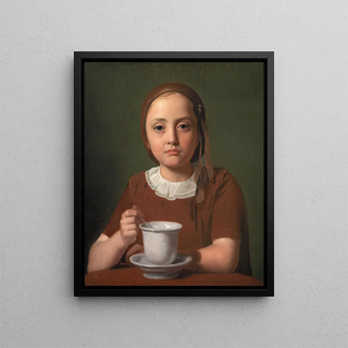 Constantin Hansen - Portrait of a Little Girl Elise Kbke with a Cup in front of her.webp
