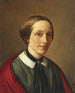 Portrait de Michala Ingerslev f. Aagaard d'Iselingen en robe noire et châle rouge - Constantin Hansen — näkymä teoksesta