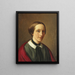Portrait de Michala Ingerslev f. Aagaard d'Iselingen en robe noire et châle rouge - Constantin Hansen — kehystetty taideteos seinällä