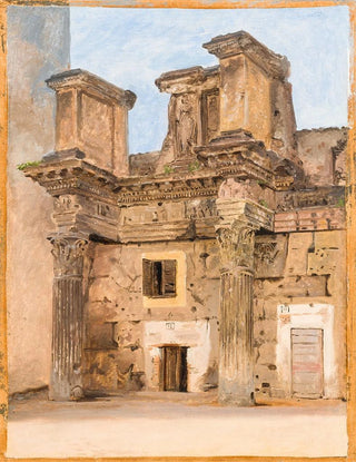 Constantin Hansen - The Temple of Minerva on the the Forum of Nerva in Rome.webp