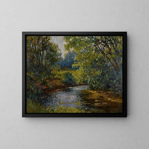 Ruisseau en Nouvelle-Angleterre - Constantin Westchiloff — kehystetty taideteos seinällä