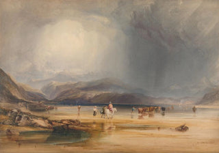 Copley Fielding - A View of Snowdon from the Sands of Traeth Mawr taken at the Ford Between Pont Aberglaslyn and Tremadoc.webp