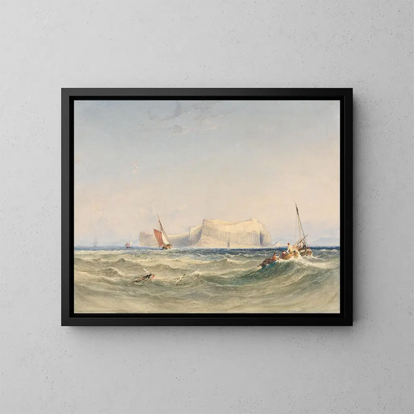 Embarquement pour Staffa - Copley Fielding — kehystetty taideteos seinällä