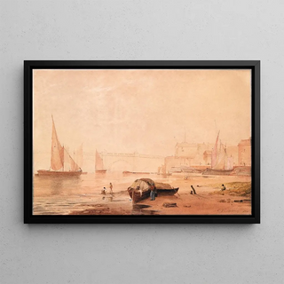 Copley Fielding - Westminster Bridge London rebuilt 1862.webp