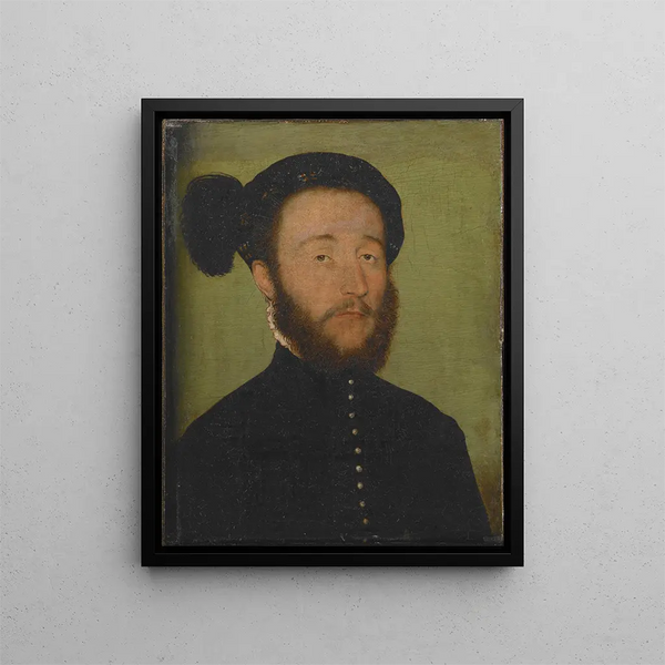 Portrait of René du Puy du Fou - Corneille de Lyon — kehystetty taideteos seinällä
