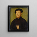 Portrait de homme käsivarsi rinnalla - Corneille de Lyon — kehystetty taideteos seinällä
