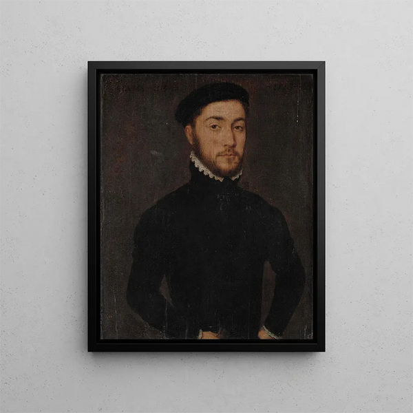 Portrait of a gentleman (Case Conflict) - Corneille de Lyon — kehystetty taideteos seinällä