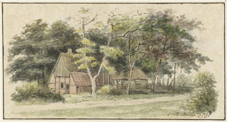 Cornelis Bernardus Buijs - Boerderij tussen bomen.webp