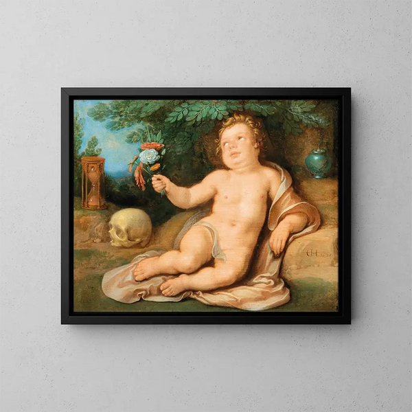 Yksi ylpeyden allegoria - Cornelis Cornelisz van Haarlem — kehystetty taideteos seinällä
