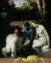 Bethsabée kylpyhuoneessaan - Cornelis Cornelisz van Haarlem — näkymä teoksesta