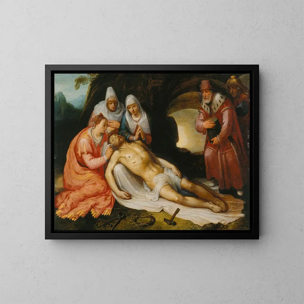 La Lamentation - Cornelis Cornelisz van Haarlem — kehystetty taideteos seinällä