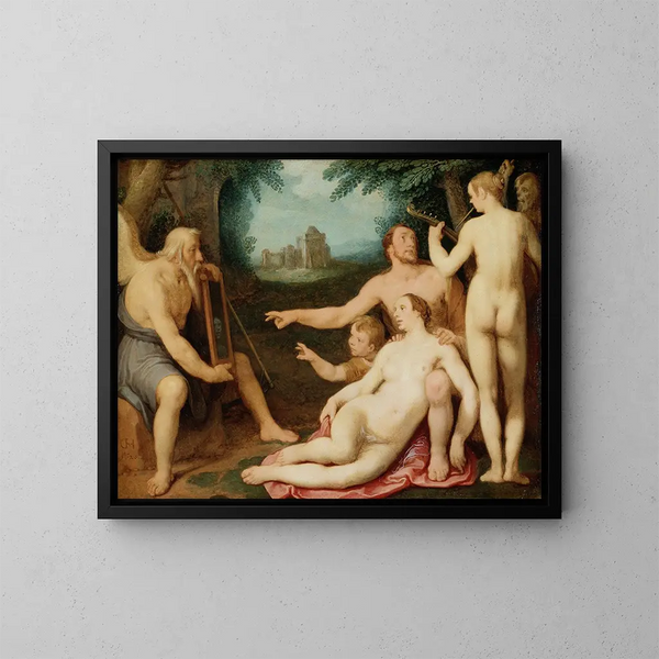 Le Miroir du Temps - Cornelis Cornelisz van Haarlem — kehystetty taideteos seinällä