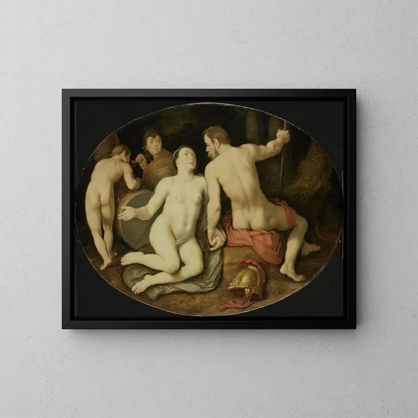 Venus ja Mars - Cornelis Cornelisz van Haarlem — kehystetty taideteos seinällä