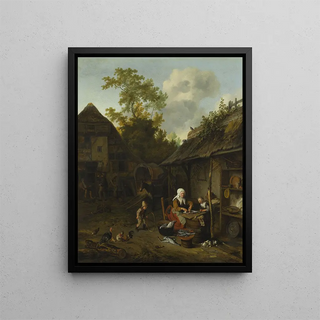 Cornelis Dusart - Fish scraping.webp