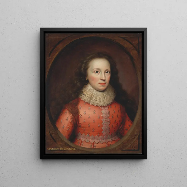 Martha Temple Lady Penyston - Cornelis Jonson van Ceulen — kehystetty taideteos seinällä