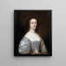 Portrait d'une dame en blanc - Cornelis Jonson van Ceulen — kehystetty taideteos seinällä