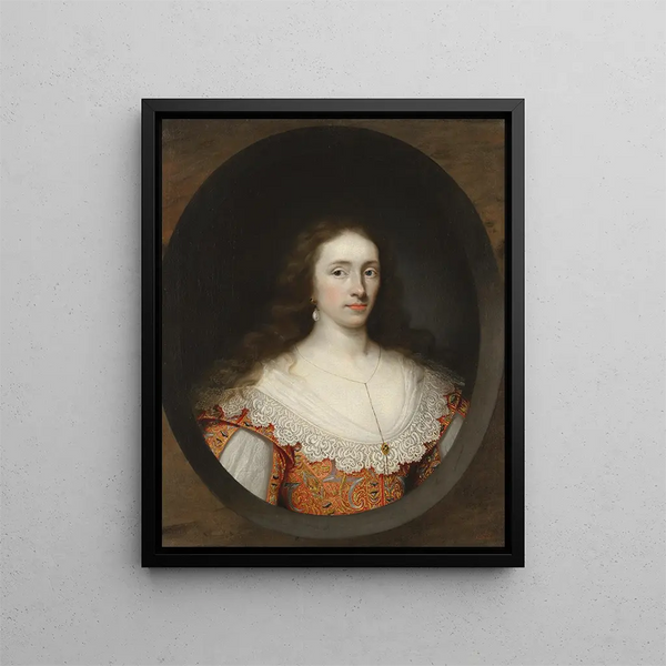 Portrait d'une dame traditionnellement identifiée comme Mary Chetwynd d1637 - Cornelis Jonson van Ceulen — kehystetty taideteos seinällä
