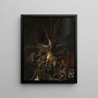 Cornelis Lelienbergh - Jagdstilleben mit totem Hasen.webp