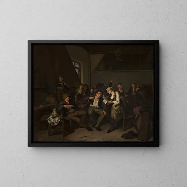 Juhla taverhassa - Cornelis Pietersz Bega — kehystetty taideteos seinällä
