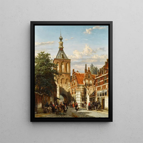 Le Binnenpoort Culemborg - Cornelis Springer — kehystetty taideteos seinällä
