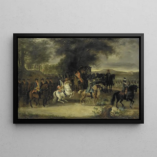 Cornelis Troost - Inspection of a Cavalry Regiment perhaps by William of HesseHomburg.webp