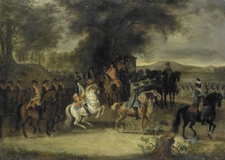 Cornelis Troost - Inspection of a Cavalry Regiment perhaps by William of HesseHomburg.webp