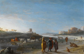 Cornelis Van Poelenburch - An Italianate Landscape with an unidentified Subject from the Old Testament.webp