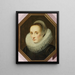 Portrait de Margarita de Vos - Cornelis de Vos — kehystetty taideteos seinällä