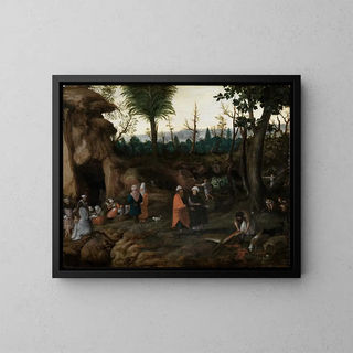 Cornelis van Dalem - Felslandschaft mit Nomadenfamilien.webp