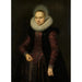 Maalauksen jäljennös Brechtje Overrijn van Schoterbosch - Cornelis van der Voort - Maalaus Portrait of Brechtje Overrijn van Schoterbosch - Cornelis van der Voort