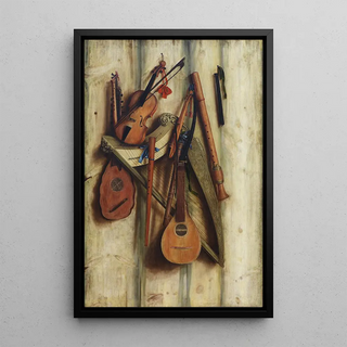 Cornelius Norbertus Gijsbrechts - Board Partition With Musical Instruments Trompe Loeil.webp