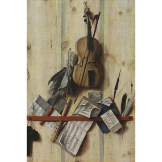Cornelius Norbertus Gijsbrechts - Trompe Loeil With Violin Music Book And Recorder.webp