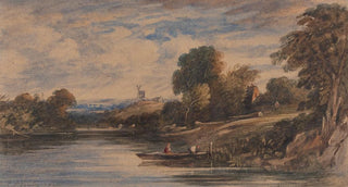 Cornelius Varley - Landscape with Windmill.webp