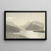 Lumière du soleil sur un järvi lähellä Snowdon Llanberis, Pohjois-Wales - Cornelius Varley — kehystetty taideteos seinällä