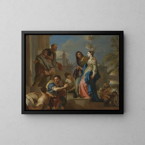 La Visitation - Corrado Giaquinto — kehystetty taideteos seinällä