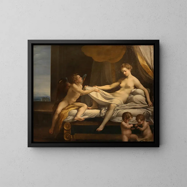 Danaé - Correggio — kehystetty taideteos seinällä