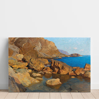 Reproduction Côte rocheuse près de Nervi au soleil du soir - Alfred Zoff