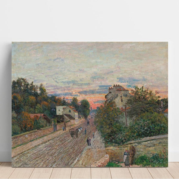 Maalauksen jäljennös Auringonlasku, Versailles'n ja Chaville'n välinen tie - Alfred Sisley