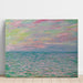 Maalauksen jäljennös Auringonlasku Pourville, Täysikuu - Claude Monet