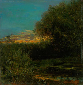 Coucher de soleil et ombre d'arbre - Eduard Majsch